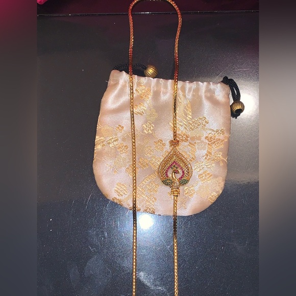 Mother’s Day special Genuine Ruby emerald CZ peacock pendant chain - Picture 4 of 8